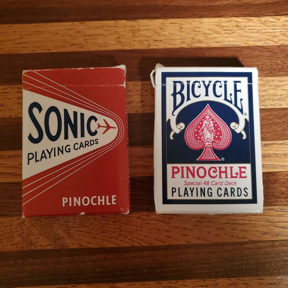 Vintage Pinochle playing cards 2 packs